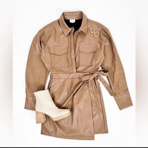 Le Lis Tan Mini Dress